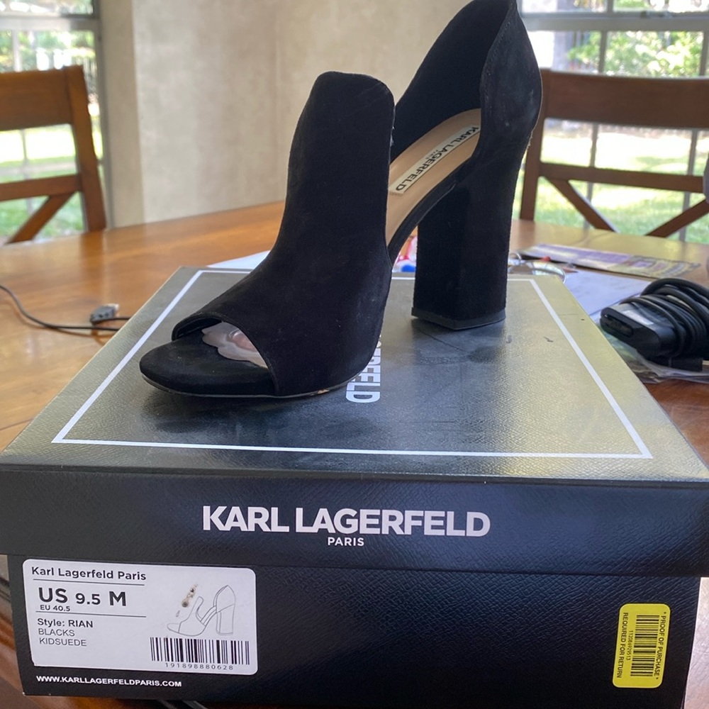 Karl Lagerfeld Paris “Rian” block heels